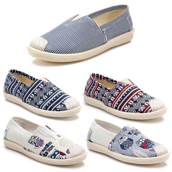 

2020 новых non-бренда vintage ботинки женщин скольжения на эспадрильи chaussures flats повседневный холст обувь классический мокасины кроссо