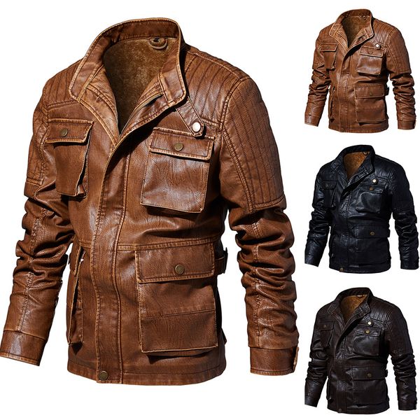 

men winter camouflage blouse thickening coat outwear blouse plus size dropshipping size leisure work clothes ing, Black;brown