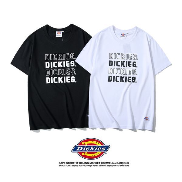 

dickies women mens designer t shirts fashion casual cotton short sleeve tshirt summer letter printing mens tee couples matching clothes