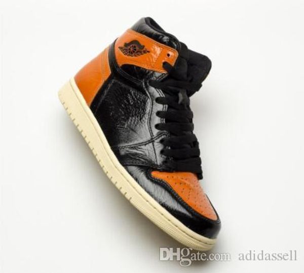 

1 high og shattered backboard black orange black toe men basketball shoes 1s fashion sneakers athletic shoes trainers