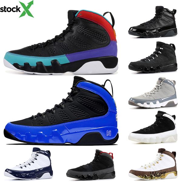 

michael jordon basketball shoes jumpman 9 9s racer blue dream do it unc space jam oregon ducks statue retre mens trainers sports sneakers, Black