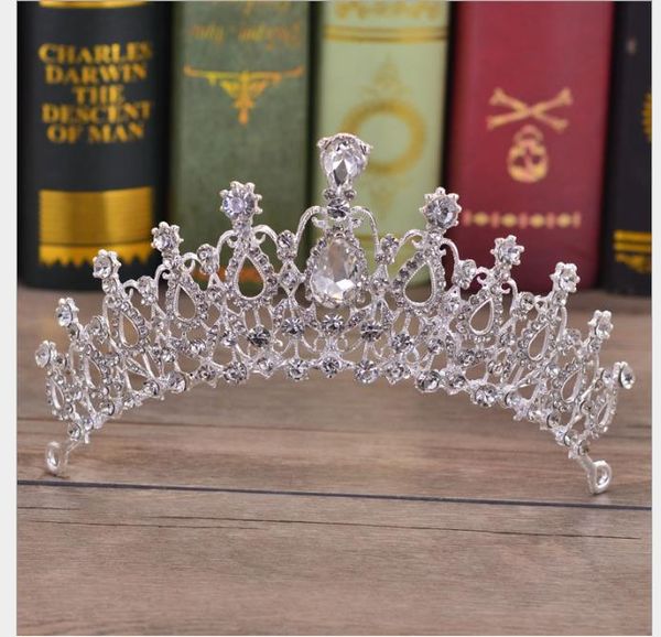 

alloy inlaid diamond jewelry bride's wedding crown birthday headgear accessories bride's jewelry, Slivery;golden