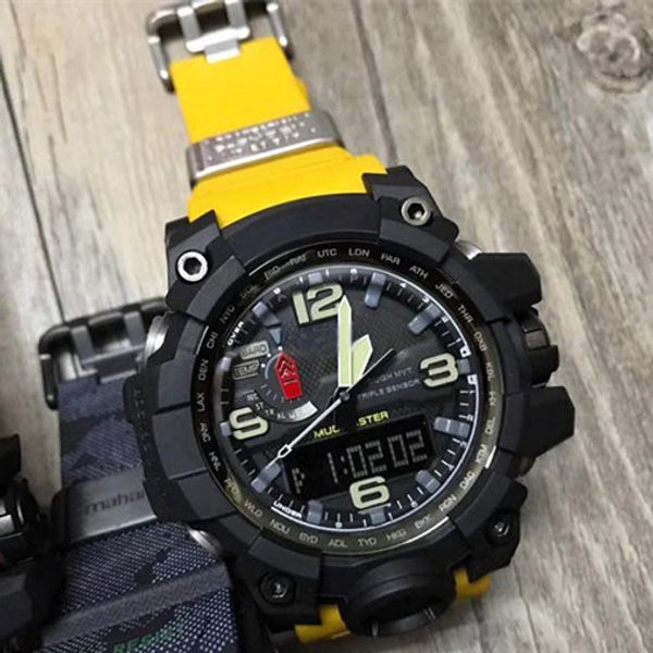 

style men's g wristwatches 2020 luxury shock resistant military sports watches watchproof led digital watch clock gift timepieces saat, Slivery;brown