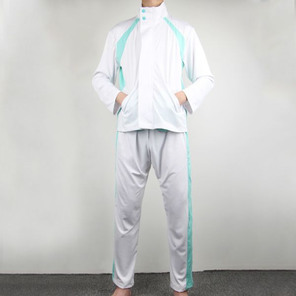 

haikyuu oikawa tooru mens aoba johsai high school uniform jersey white sportswear coat pants cosplay costume halloween party, Black
