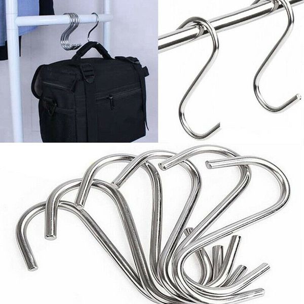 

5pcs metal s-shaped hooks kitchen storage holders clasp sundries organizer cast iron hanging s hooks clothes bag hanger