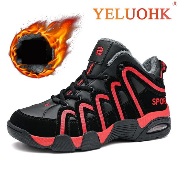 

38-45 winter sneakers men plush warm men winter shoes 2019 sneakers, Black
