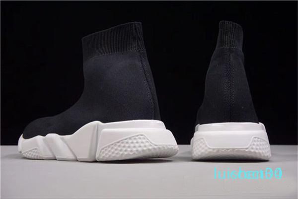 

2018 speed sock high quality speed trainer повседневная обувь для мужчин и женщин обувь speed stretch-knit shoes mid кроссовки размер l30, Black