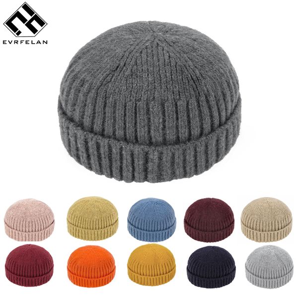 

evrfelan fashion knitted winter beanies hat for women men half melon shaped hat skullies beanies warm winter hats gorras, Blue;gray