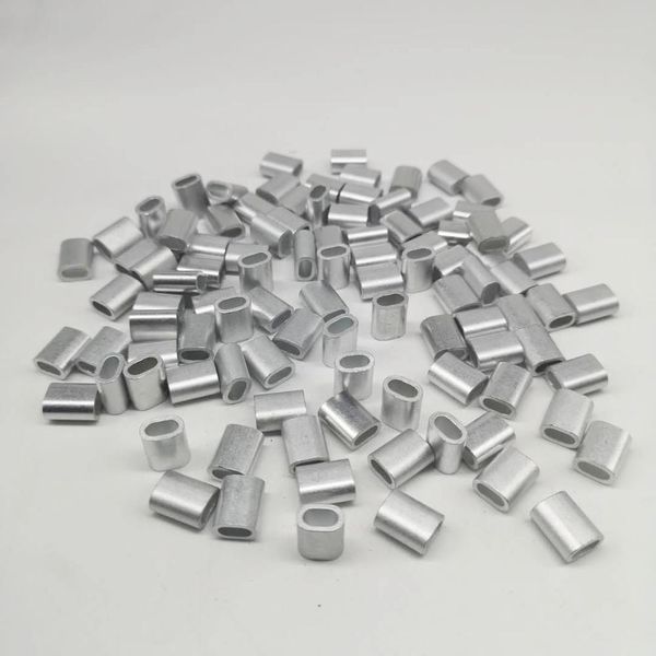 

100pcs pack 3.0mm single aluminum sleeves for rigging trace leader crimps