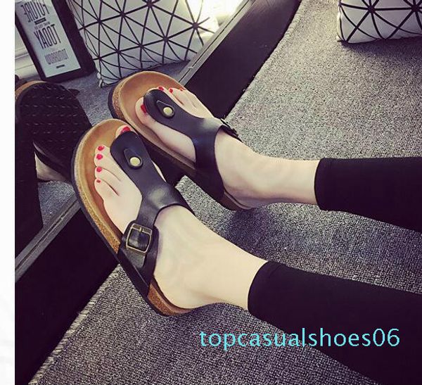 

beach flip-flops fashion slippers beach shoes pu summer casual cool slippers zapatos fashion slippers t06, Black