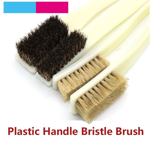 

1pcs 4/6 rows pig hair cleaning brush plastic handle for olive nucleus nuclear carving vajra bodhi dirt cleaning tools brush