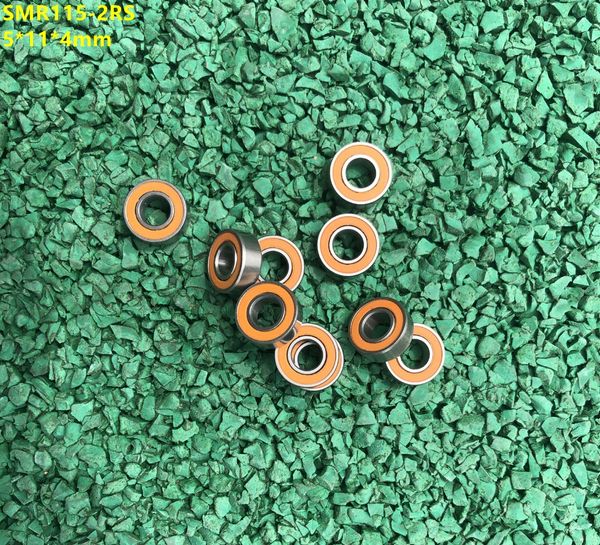 50 pz / lotto 5x11x4mm SMR115-2RS SMR115 2RS RS ABEC-7 in acciaio inossidabile ibrido si3n4 cuscinetti a sfera in ceramica cuscinetti a bobina da pesca 5 * 11 * 4mm