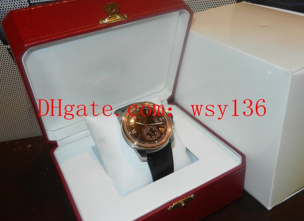 

luxury sell calibre de w7100051 machinery automatic movement mens wrist watches pink gold steel men's watches original box, Slivery;brown