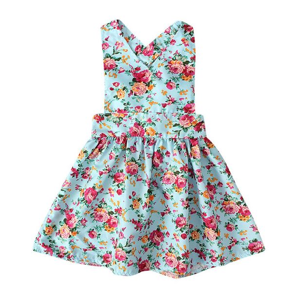 

muqgew baby girl dress backless lacing dress floral print outfit sets christening for baby girl vestido infantil, Red;yellow