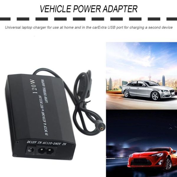 

leshp 120w автомобиля + бытовая двойного использования адаптера питания многофункциональный ноутбук зарядное устройство универсальный блок п