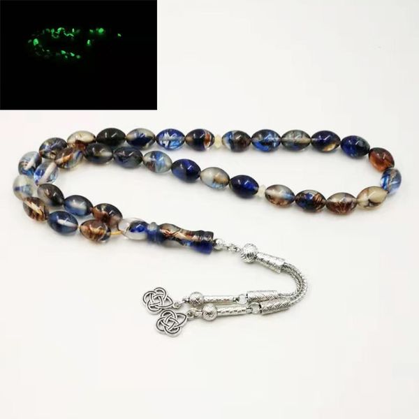 

luminous tasbih special muslim rosary everything is new misbaha eid ramadan gift islamic masbaha 33 prayer beads bracelet, Golden;silver