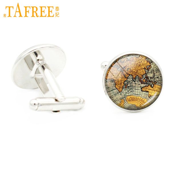 

TAFREE карта мира запонки карты старый мир запонки для мужчин и женщин старинные ант