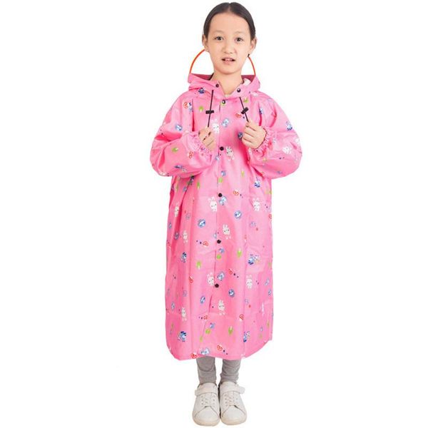 

children's cartoon pattern climbing raincoat with backpack placement