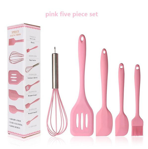 pink silicone spatula