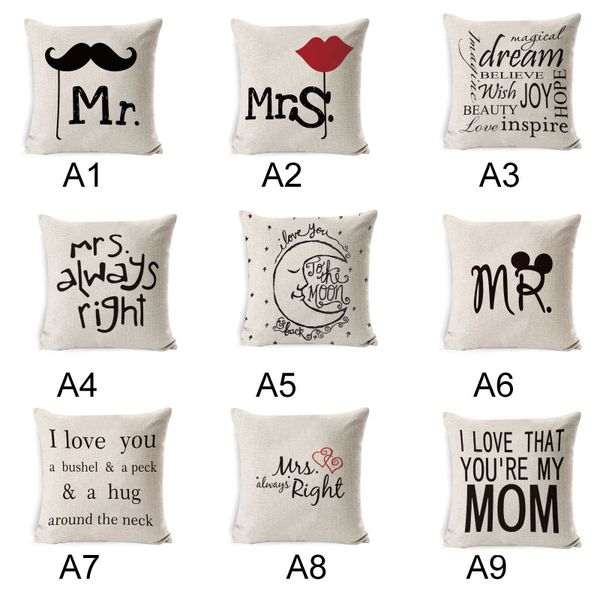 

happy thanksgiving day pillow covers fall decor cotton linen give thanks sofa throw pillow case home car cushion covers 45*45cm