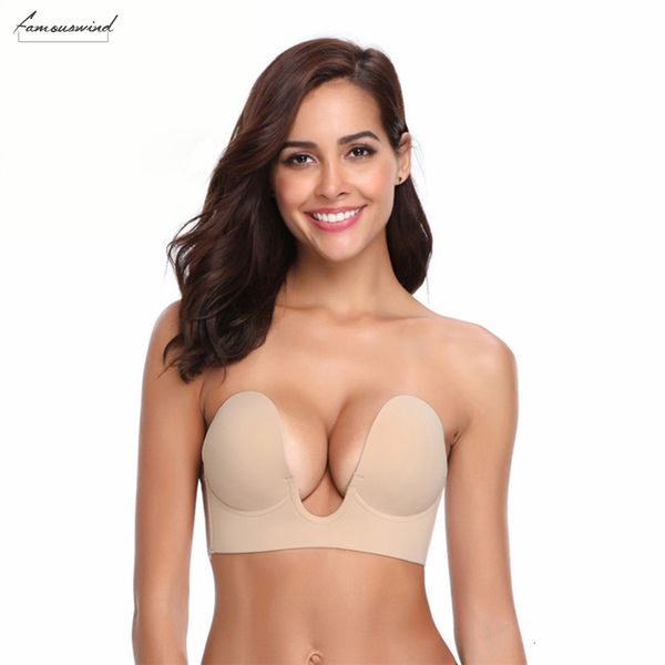 

strapless bra push up gather bralette bras for backless bikini seamless wedding dress women invisible adhesive bra bras 9006, Red;black