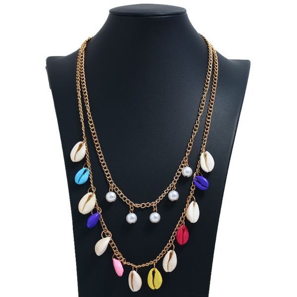 

fldz summer fashion jewelry pearl shell pendant metal necklace women personality beach style accessories pendants necklaces, Silver