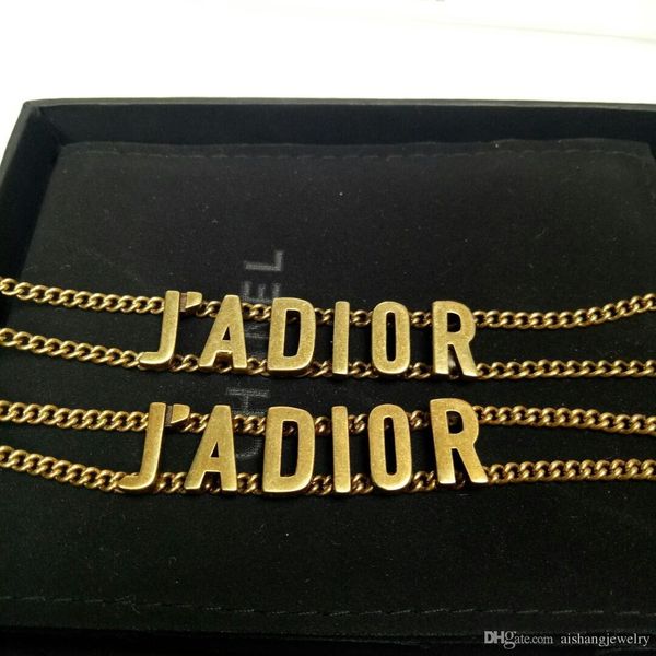 

dn new arrival d letter necklace official website sell stainless steel necklace ing, Black