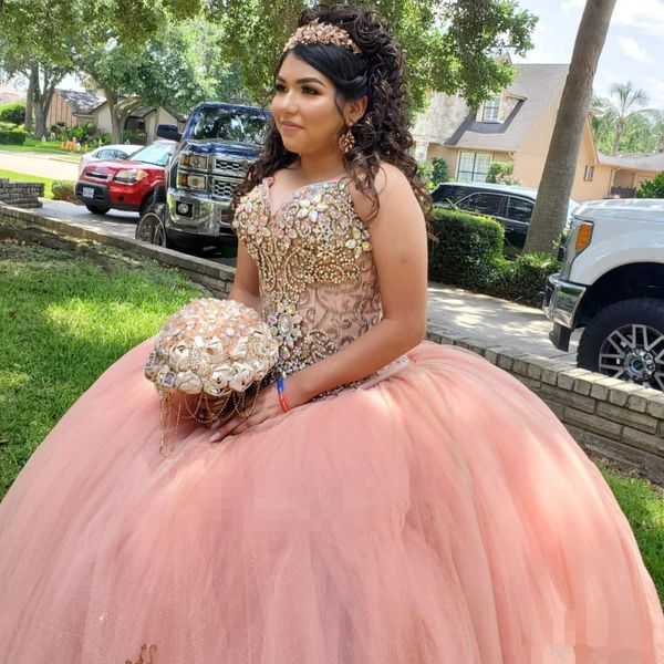 

плюс размер бальное платье розовые платья quinceanera роскошные кристаллы из бисера тюль милая декольте тюль на заказ сладкие 16 пром платья, Blue;red
