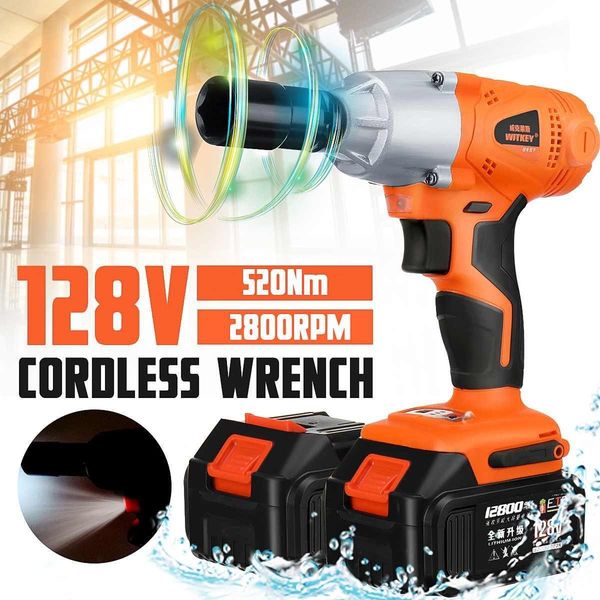 

cordless impact wrench 1 2 inch driver 520nm 12800mah dual li-ion battery led light y200323