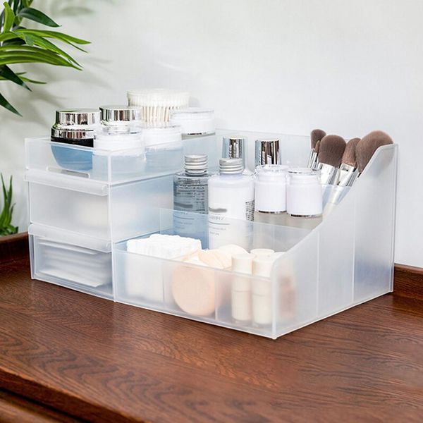 

makeup organizer make up brush storage box with drawer desksundry storage case brushes cream bottle cosmetics case holder
