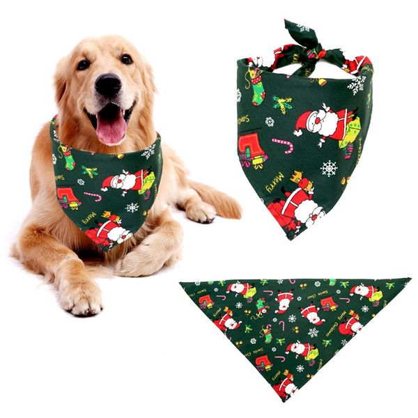 

dog bandana christmas collar scarf adjustable collar puppy cat scarf bib grooming triangular bandage collars pet fashion design