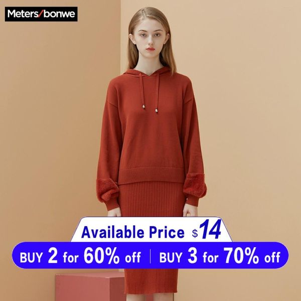 

metersbonwe 2019 cotton knitted sweater women hooded pullovers autumn winter basic women sweaters slim fit, White;black