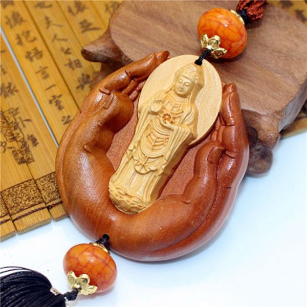 

car pendant buddha huang yang wooden car ornaments guanyin safe jewelry interior decoration supplies wholesale fu word