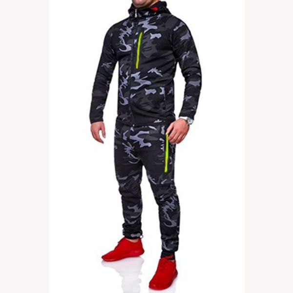 

2020 mens designer tracksuits outdoor sports tracksuits popular camouflage jakcets autumn winter warm keeping tracksuits -3xl, Gray