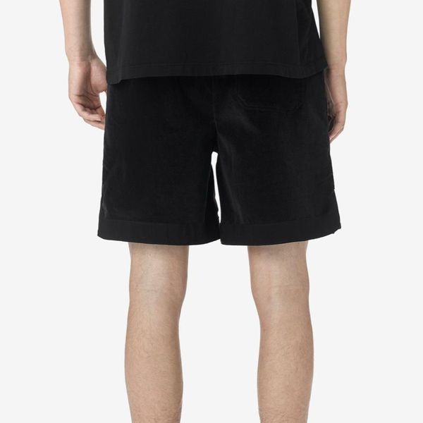 

am1r1 thin velvet letter embroidery casual shorts pants fashion street hip hop elastic waist comfortable zipper pocket hfhlkz048 k142, White;black