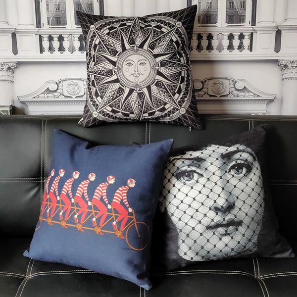 

new dropshipping pillow case italian fornasetti series for art bedroom a living room home hall decorative cushion pillow cover