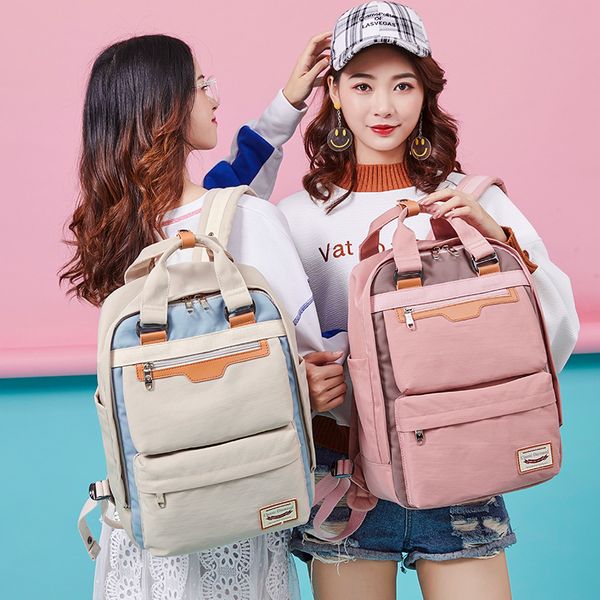 

shujin women lady nylon backpack girls school backpack for middl students travel shoulder latpot backpacks children schoolbags