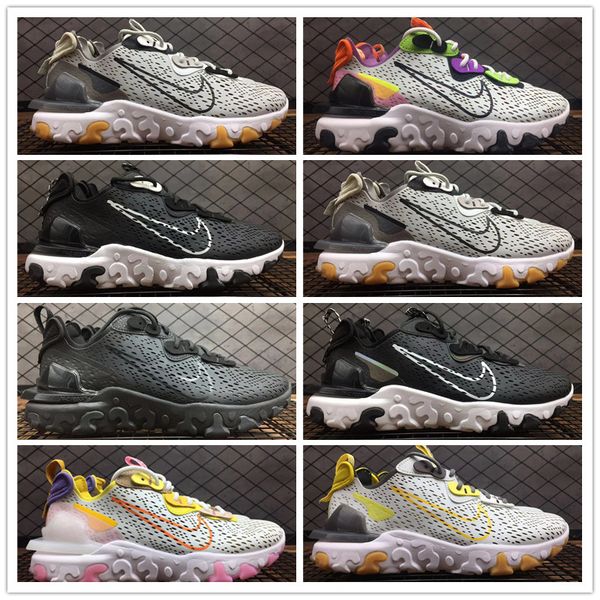

react d/ms/x men and women running shoes react vision trainers breathable comfortable shoes sneakers eur36-45, Black