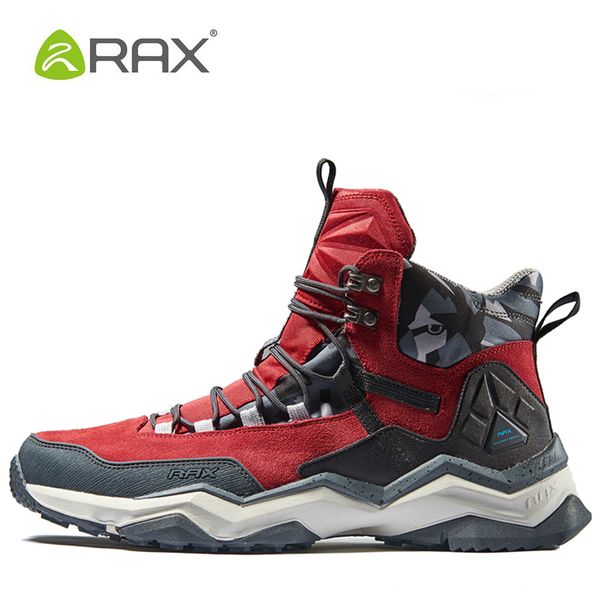 

rax mens waterproof hiking shoes genuine leather mountain hiking boots men breathable trekking shoes outdoor man climbing