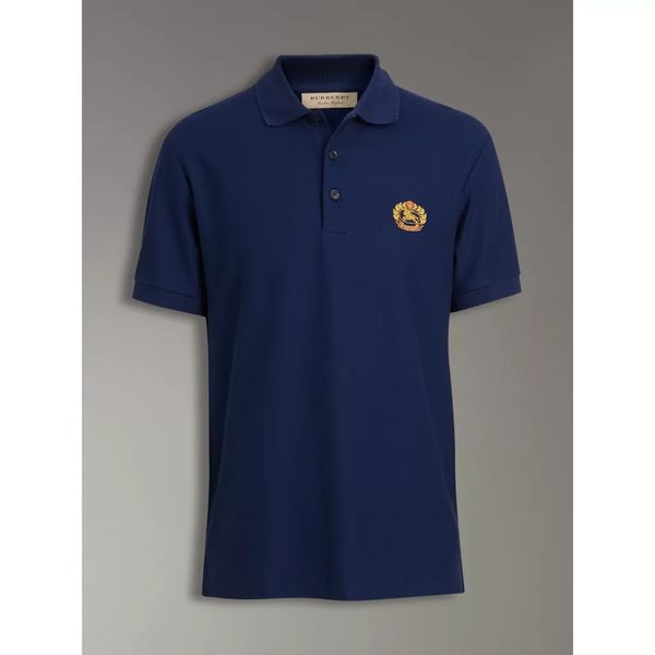 

Мужская футболка поло BB Золотая футболка с логотипом бренда Пять цветов отворото