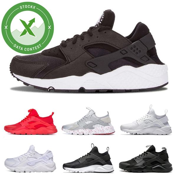 

stock x huarache iv 4.0 1.0 running shoes for women men triple black white men huaraches sports sneakers trainers chaussures 36-45