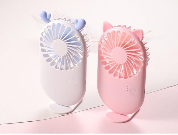 

dhl stock 2020 new portable rechargeable small fan usb charging cool removable handheld mini outdoor fans pocket folding fan party favor