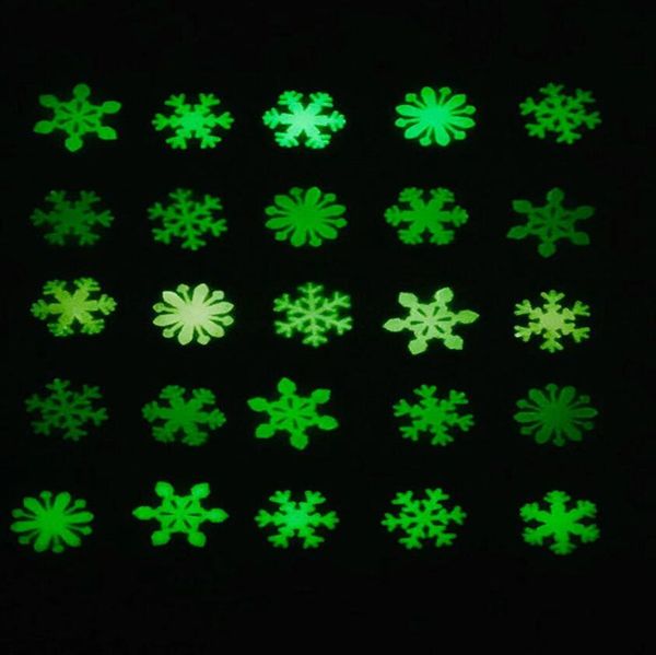 

50 pcs glow в снегу наклейка на стену fairy виниловые светящимися наклейками для малышей девочек детские спальни diy mural украшения