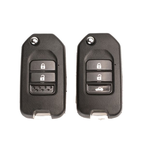 

jingyuqin 10pcs flip remote car key shell for greiz civic city xrv vezel 2/3 buttons folding key blank case replacement