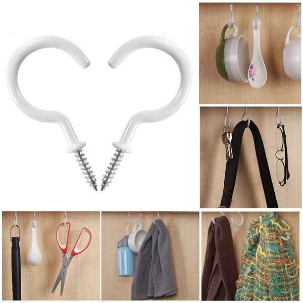 

stainless steel iron ceiling hook cup hook screw-in pendant plant mug kitchen utensils towel 6.17
