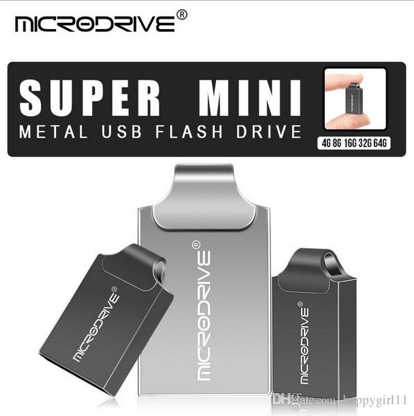

tina 2019 new super mini metal usb flash drive usb 2.0 flash memory stick gold silver black color storage drive u disk gift 64gb 8gb