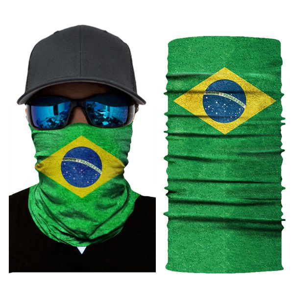 

brazil national flag seamless magic balaclava face masks moto motorcycle skiing riding scarf neck shield anti-uv warmer bandana, Black