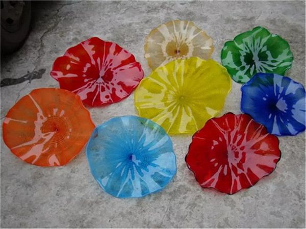 

style hand blown glass art decoratiove murano glass wall plate new house wall decor