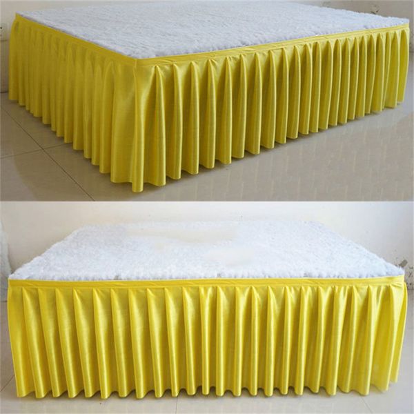 

ice шелк шифон белого цвета свадебного стола юбка вечеринка банкет стол этапа юбка для украшения ткани