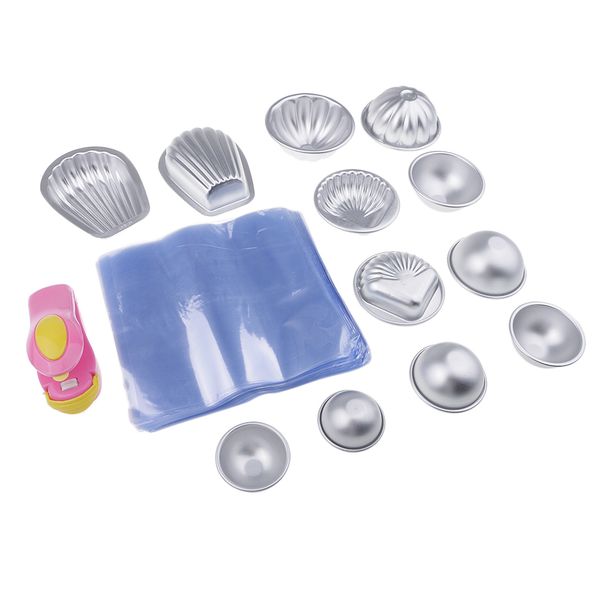 

6 sets aluminum bath mold semicircle mould diy soap cake making mould